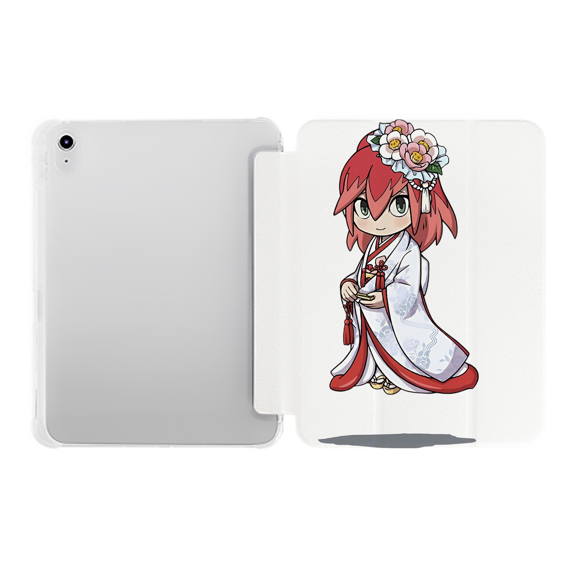 （画像用） 妖怪ウォッチ Yo-kai Watch IPad ケース ペン収納付き 三つ折りスタンド PUレザー×シリコン 対応機種9.5/10.5/10.9インチ